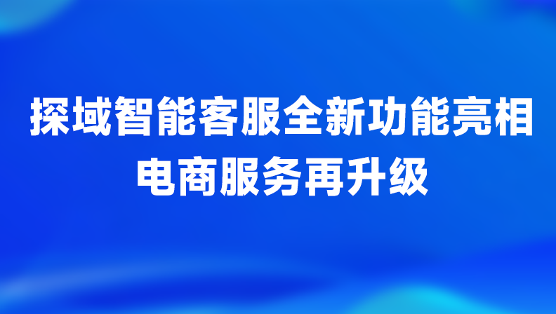 探域智能客服全新功能亮相，电商服务再升级